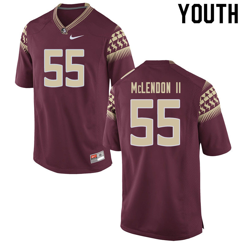 Youth #55 Derrick Mclendon II Florida State Seminoles College Football Jerseys Sale-Garnet